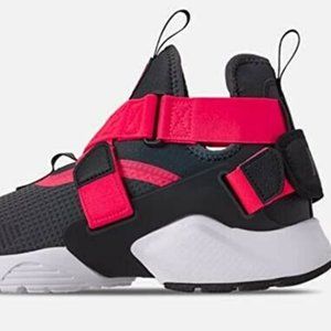 Nike Air Huarache City Anthracite Solar Red GS Sz5